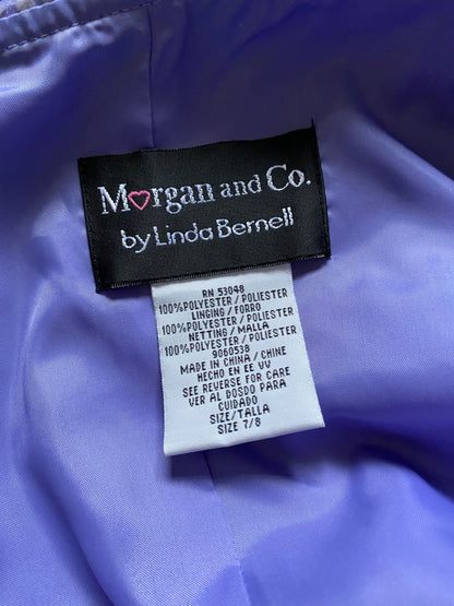 Lilac organza glittery floral dress UK 10