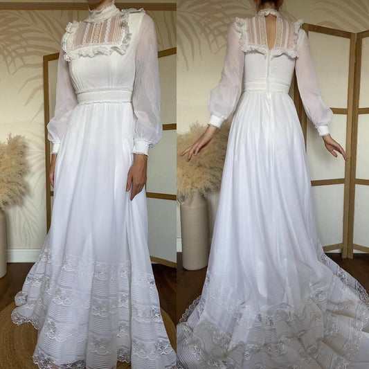 Vintage  Berkertex Bride 70s wedding dress uk 6-8