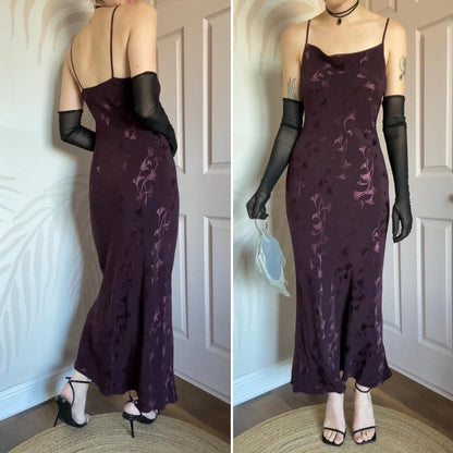 Debut purple floral slip dress UK 10-12