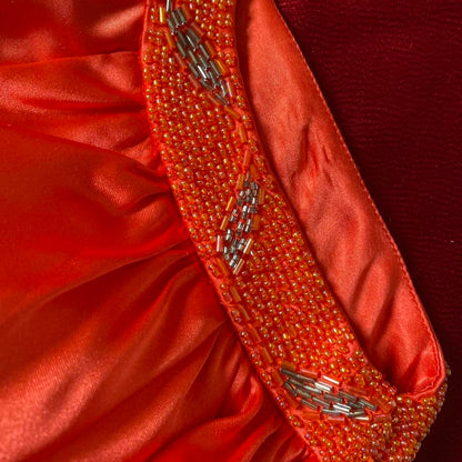 Orange satin Evening gown UK 12