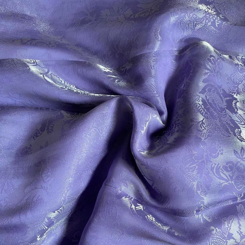 Purple fit & flare floral shimmery evening dress & shawl uk 8