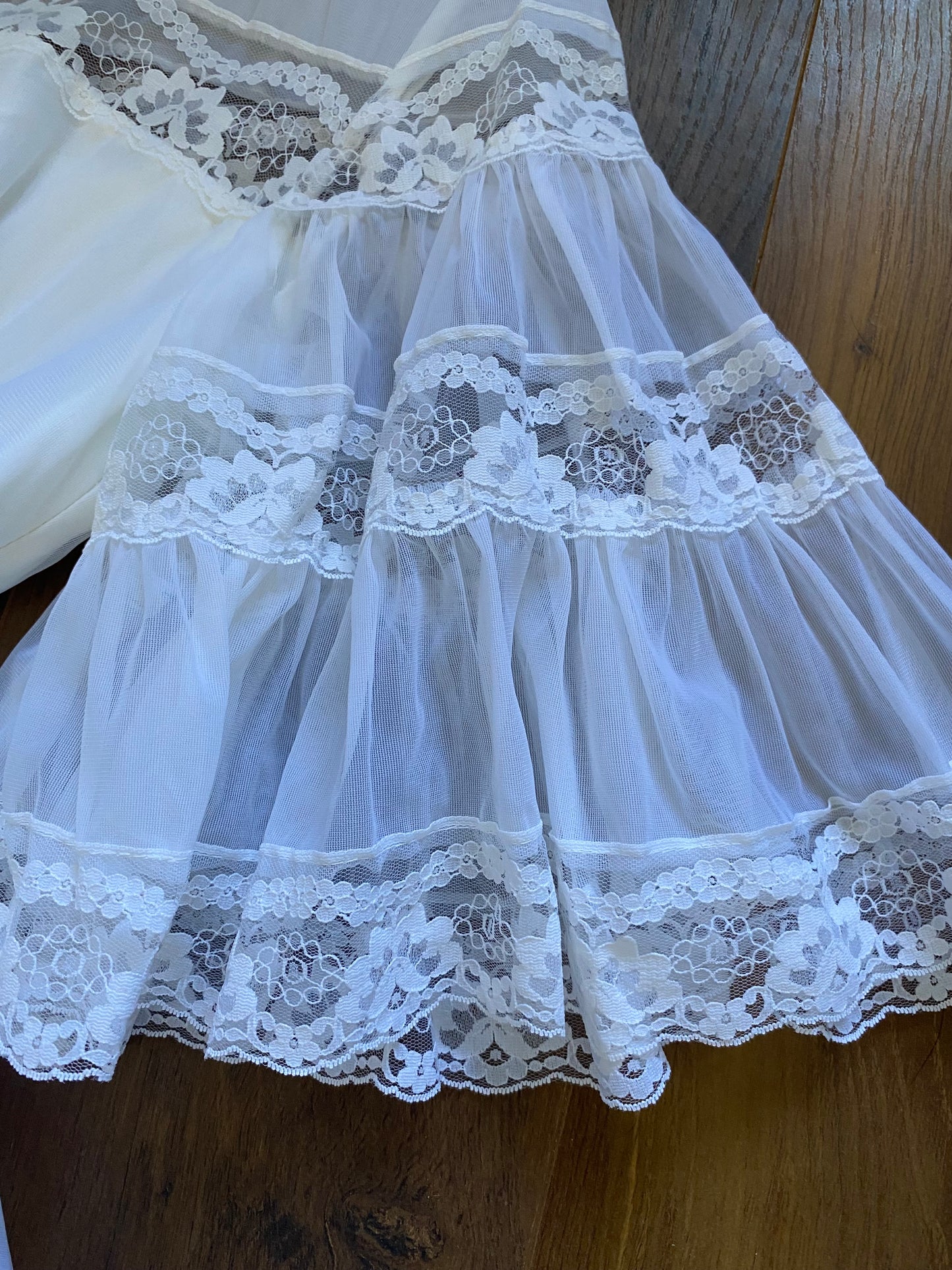 Berkertex white 60s flared sleeve lace wedding dress uk 6/8