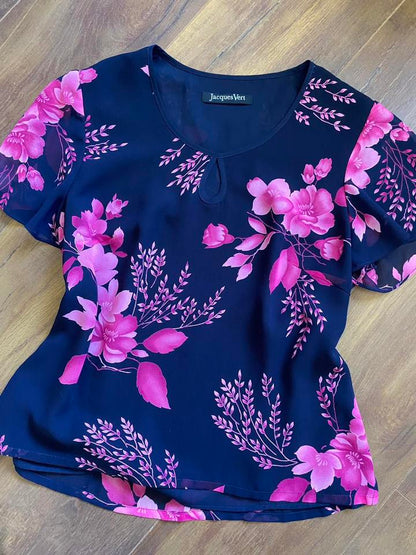 Jacques Vert navy floral 2 piece set UK 10