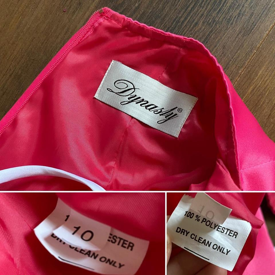 Dynasty fuchsia prom dress & shawl uk 10