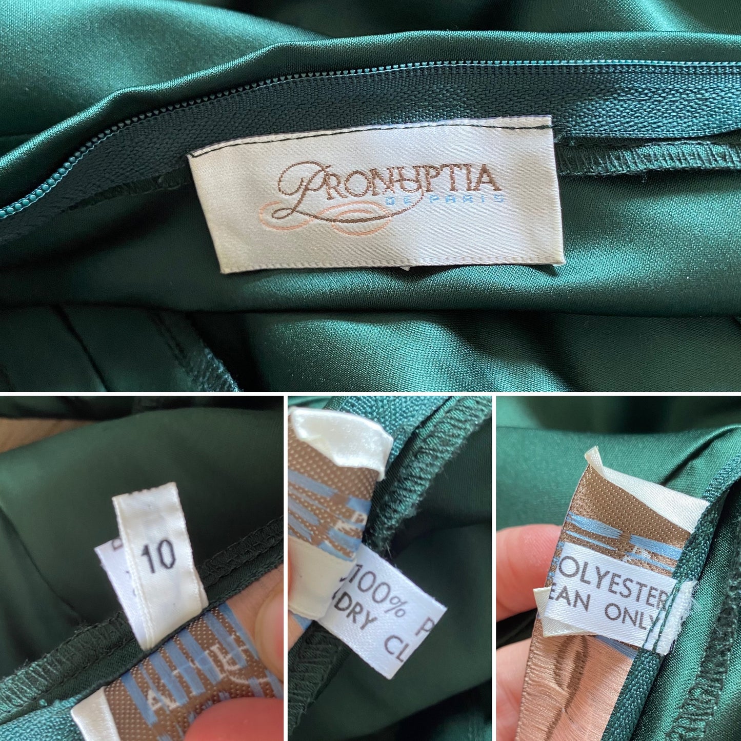 Pronuptia forest green evening dress uk 10