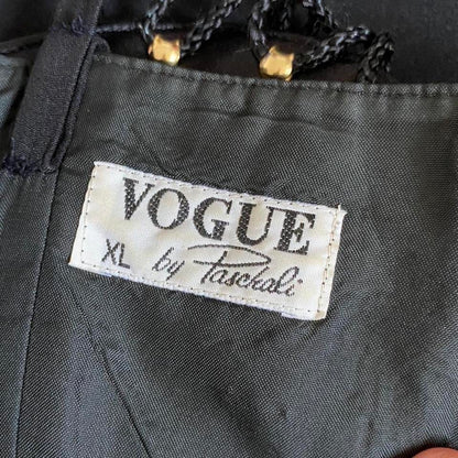 Black lace up front corset top UK 14