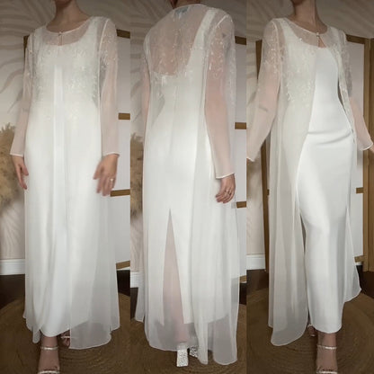 White 2-piece wedding co ord set uk 10