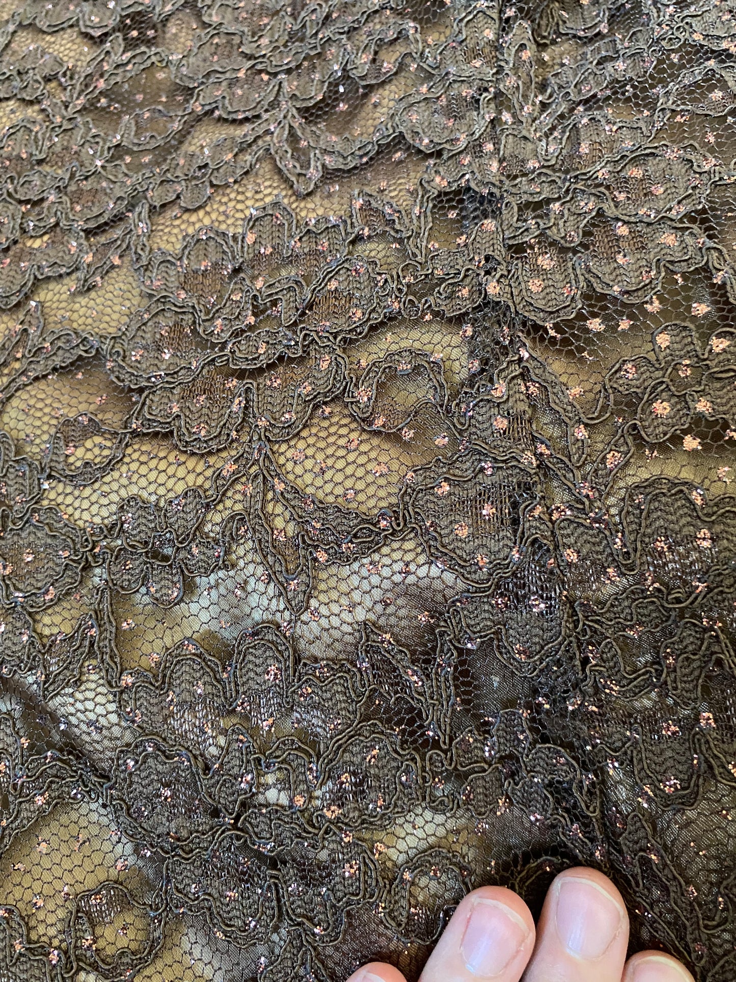 Dave & Johnny glittery lace evening dress UK 8