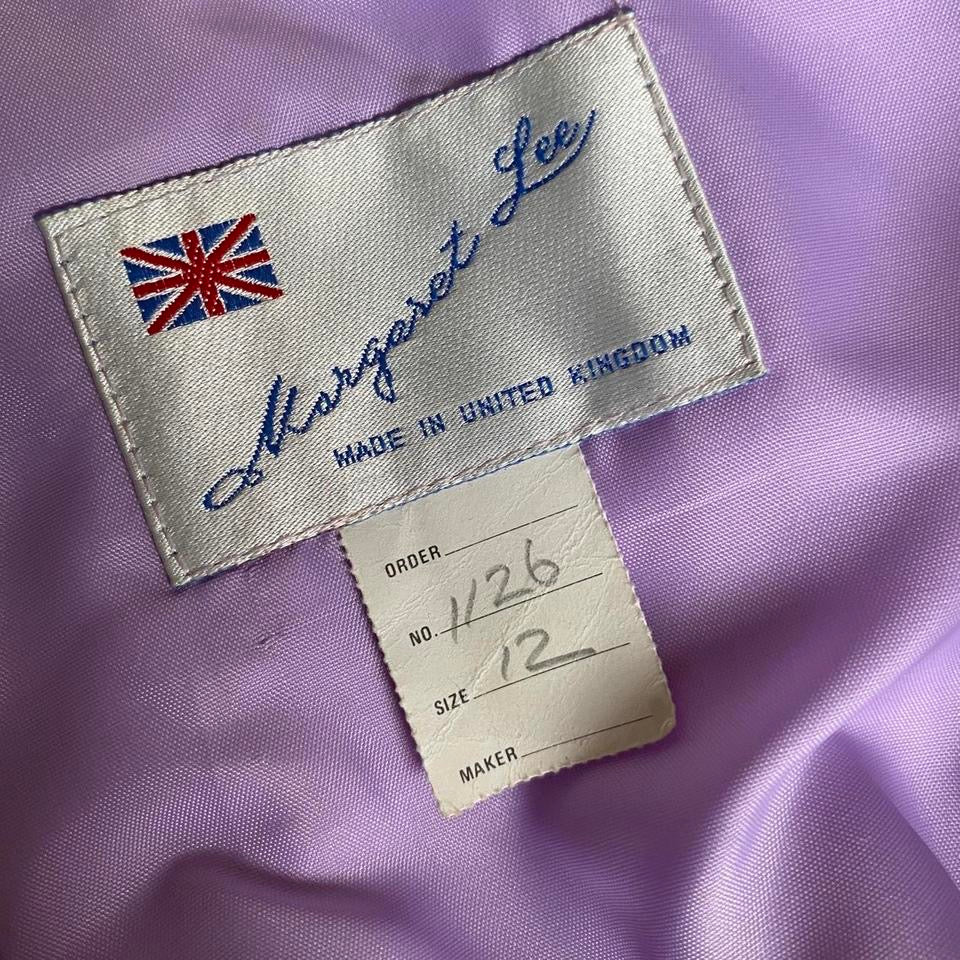 Lilac strapless corset evening dress UK 10-12