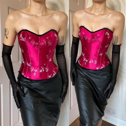 Shirley of Hollywood pink corset UK S