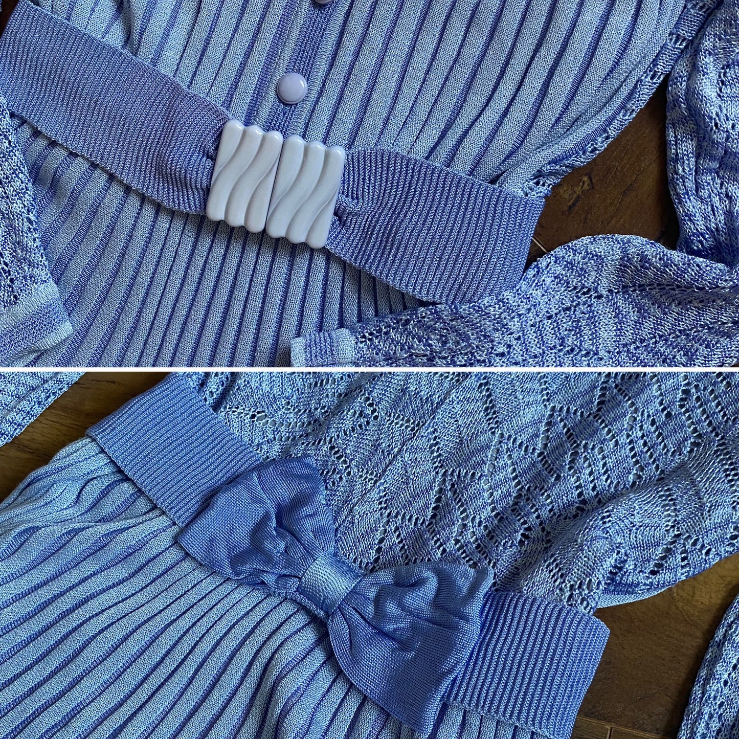 Medici powder blue knit midi dress uk 8-10