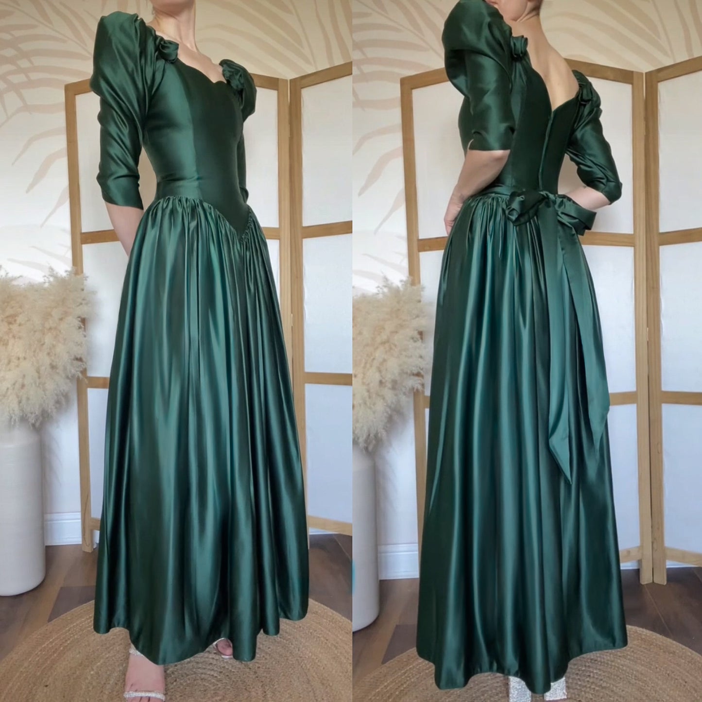 Pronuptia forest green evening dress uk 10
