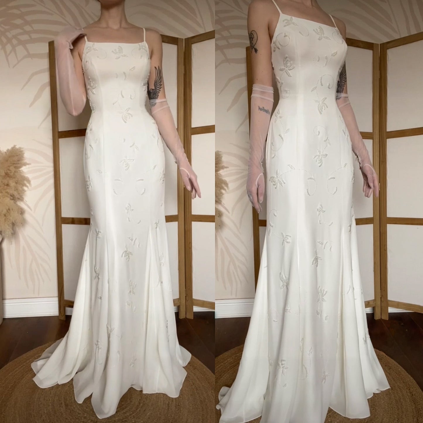 Berkertex ivory beaded wedding dress uk 10