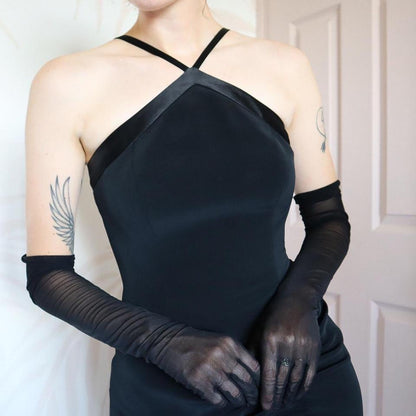 Black Pearce Fionda High Neck Chic Evening Dress UK 10