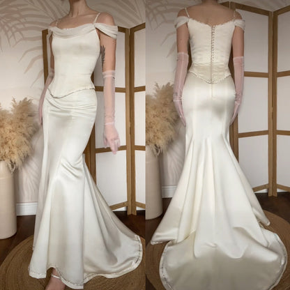 Ivory 2-piece top & skirt wedding set uk 8-10