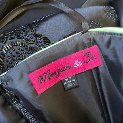 Green & Black Morgan & Co Strapless A-line Prom Gown UK 10-12