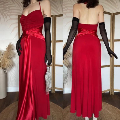 Scott McClintock red stretch halter dress uk 10