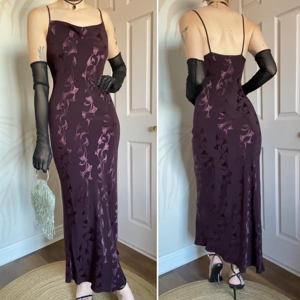 Debut purple floral slip dress UK 10-12