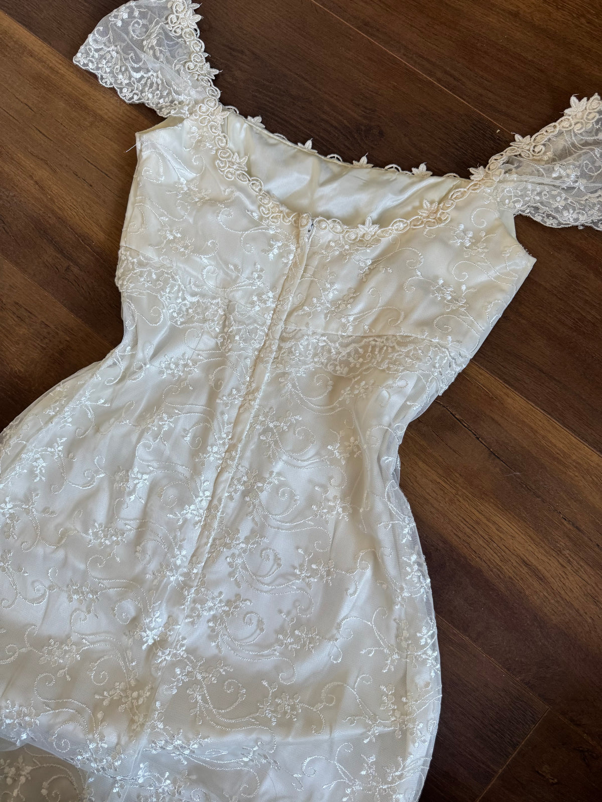 Jessica McClintock ivory lace wedding or evening dress uk 8-10