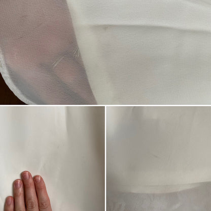 White petite off shoulder long sleeve vintage wedding dress uk 14
