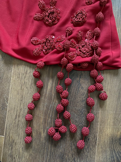 Dusk red 2 piece trousers & top set UK 10