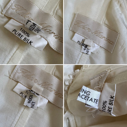 Helen Marina 1990s pure silk lace wedding dress uk 10