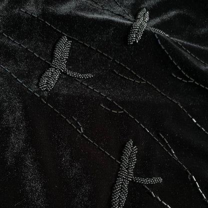 Joseph Ribkoff Black Velvet Beaded Dress & Shawl UK 12