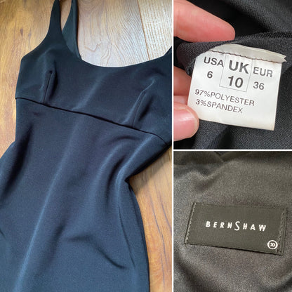 Bernshaw 90s black lace dress uk 10