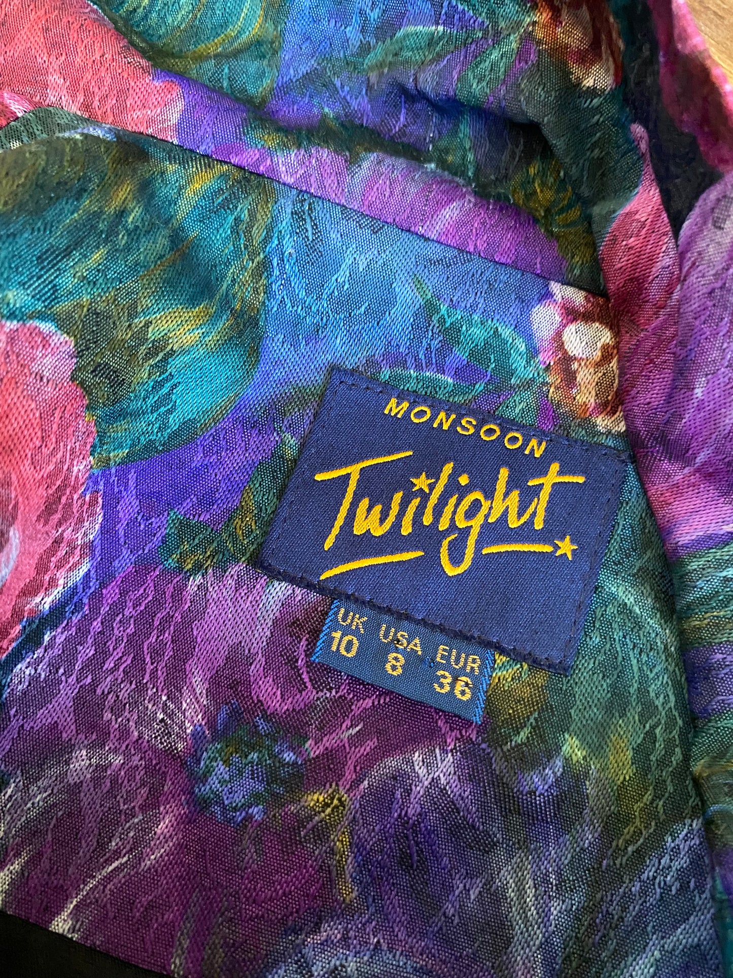 Monsoon Twilight Dark Floral Jacket UK 10