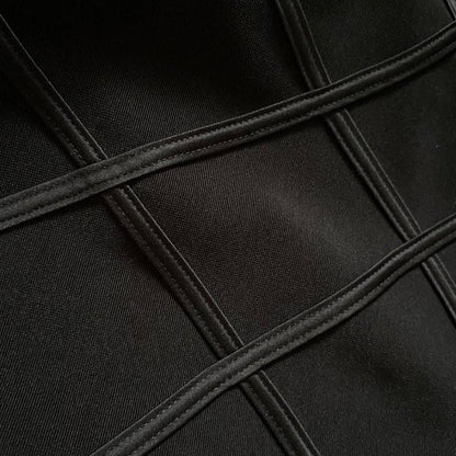 Vintage Joseph Ribkoff black stretch sheer gown UK 14