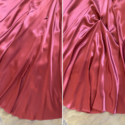 Morgan & Co red satin evening dress uk 10