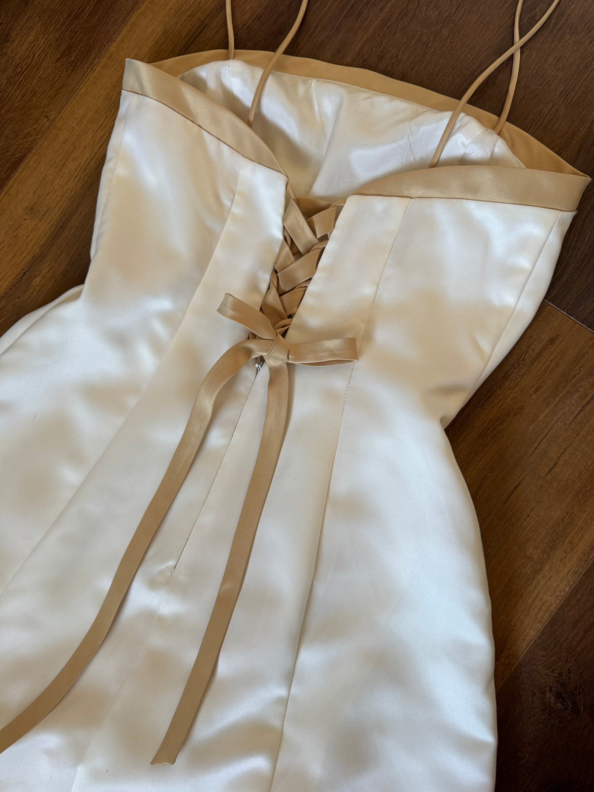 Ivory a-line evening dress uk 12