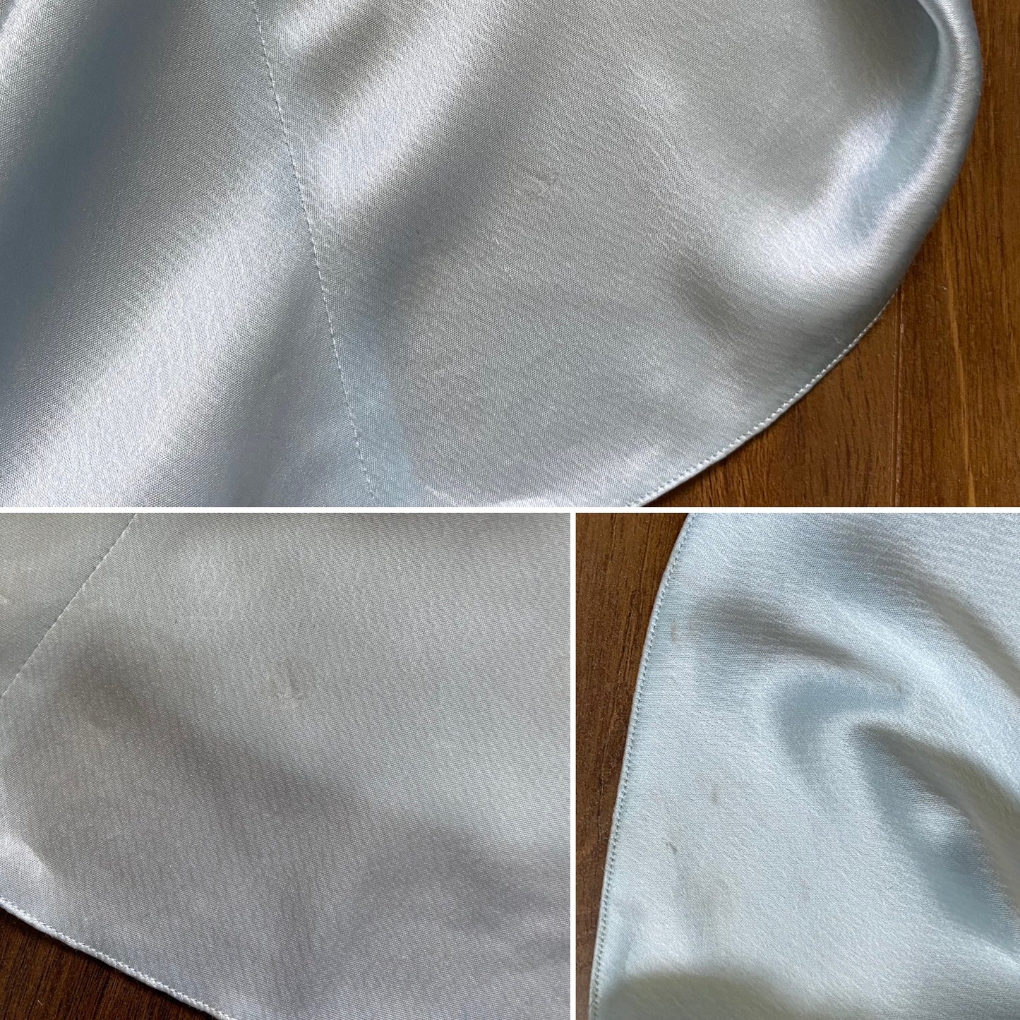 Ice blue beaded lace up evening dress uk 12