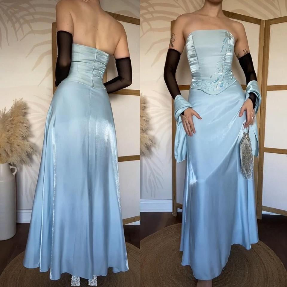Ice blue Dynasty 3-piece prom set uk 8