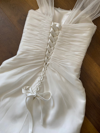 Amanda Wyatt ivory chiffon wedding dress uk 8-10