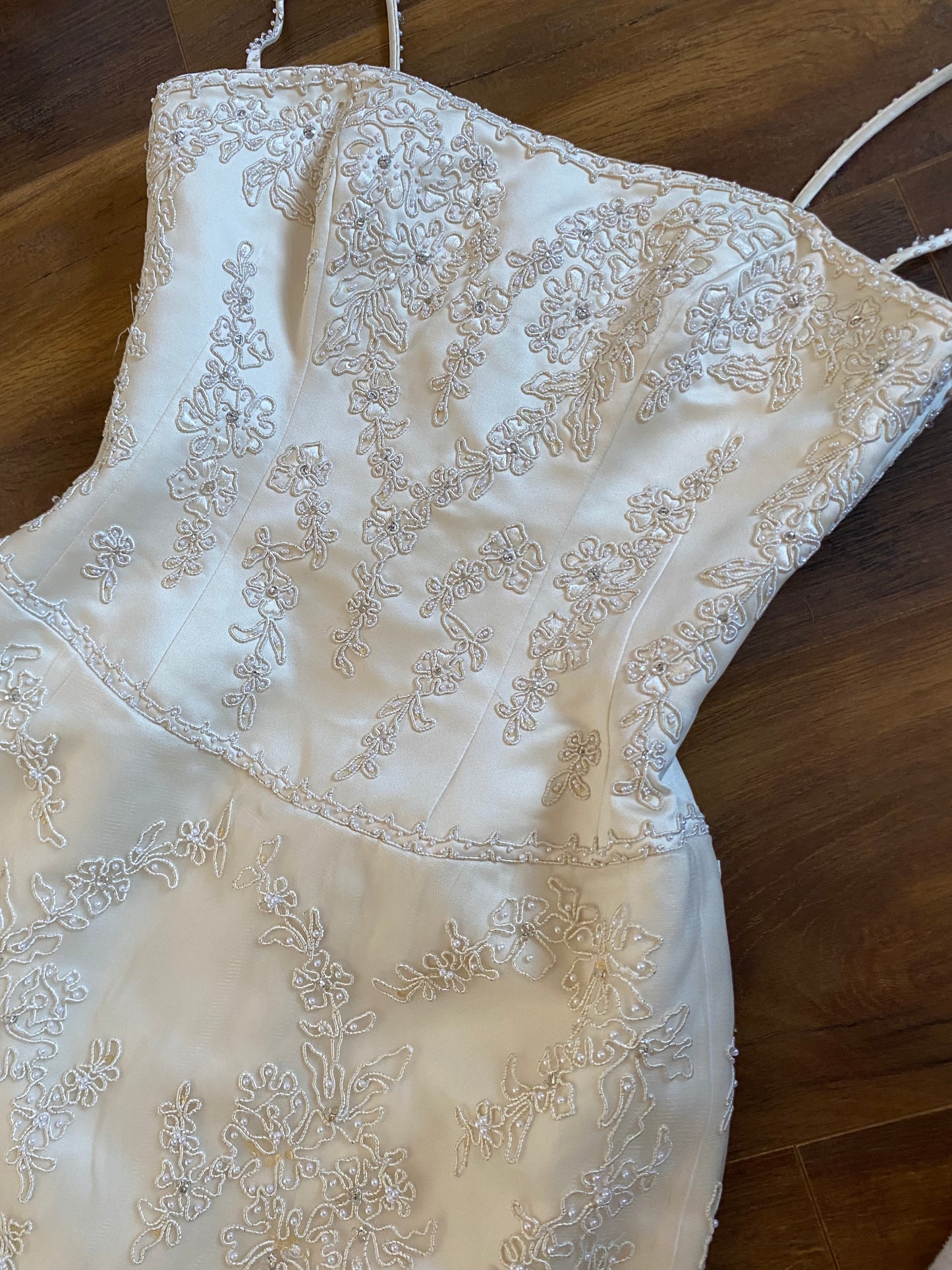 Ivory Benjamin Roberts lace wedding dress uk 12