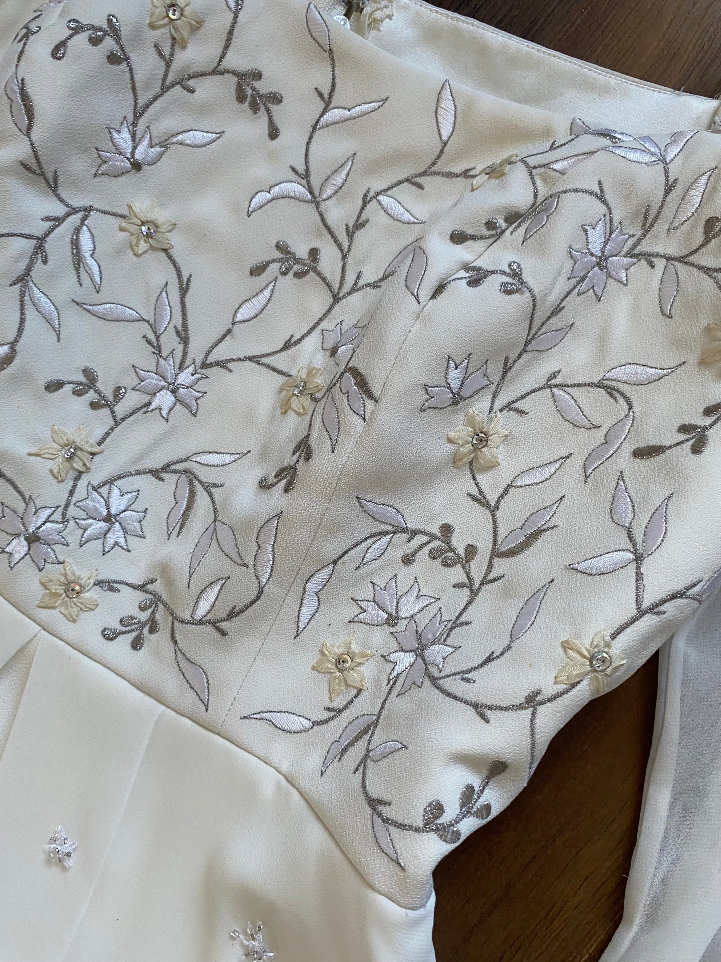 Benjamin Roberts long sleeve ethereal wedding dress uk 12