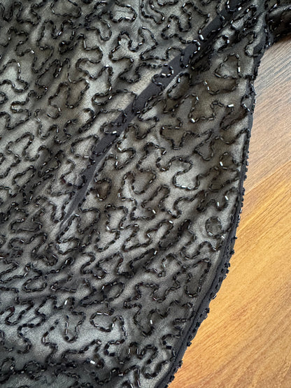 Marina black beaded evening dress uk 8