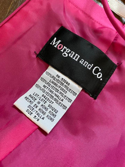 Morgan & Co black & pink a-line prom dress uk 10