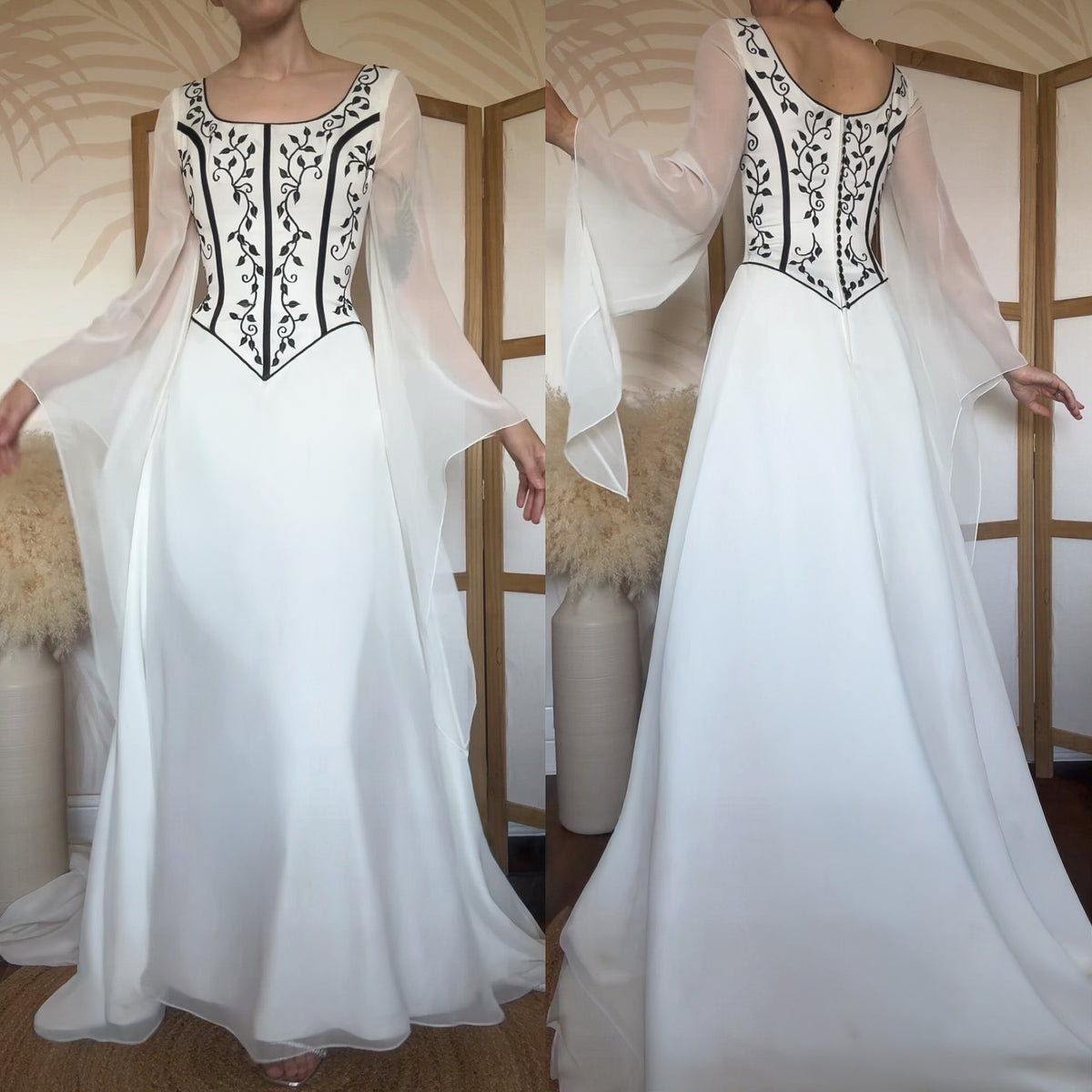 Sincerity ivory long sleeve wedding dress uk 12