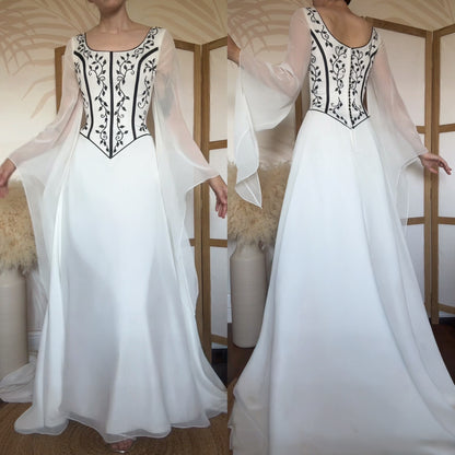 Sincerity ivory long sleeve wedding dress uk 12
