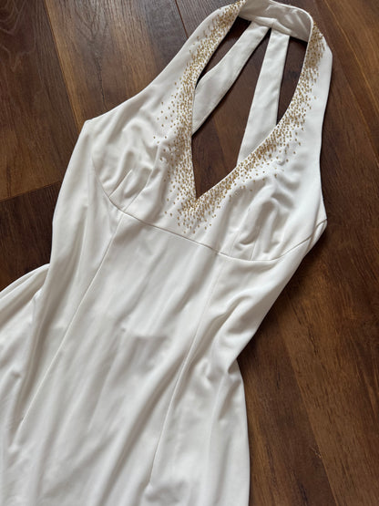 Dave & Johnny beaded wedding or evening dress uk 14