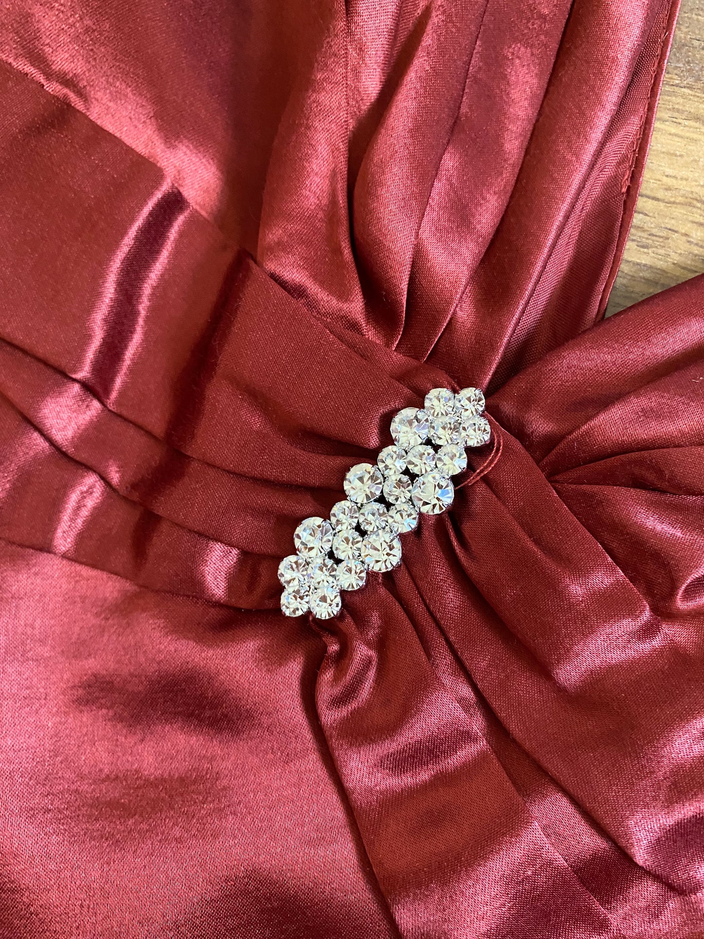 Morgan & Co red satin evening dress uk 10