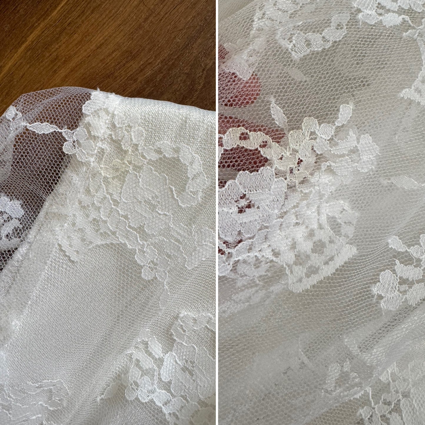 White lace flared sleeve wedding dress uk 8