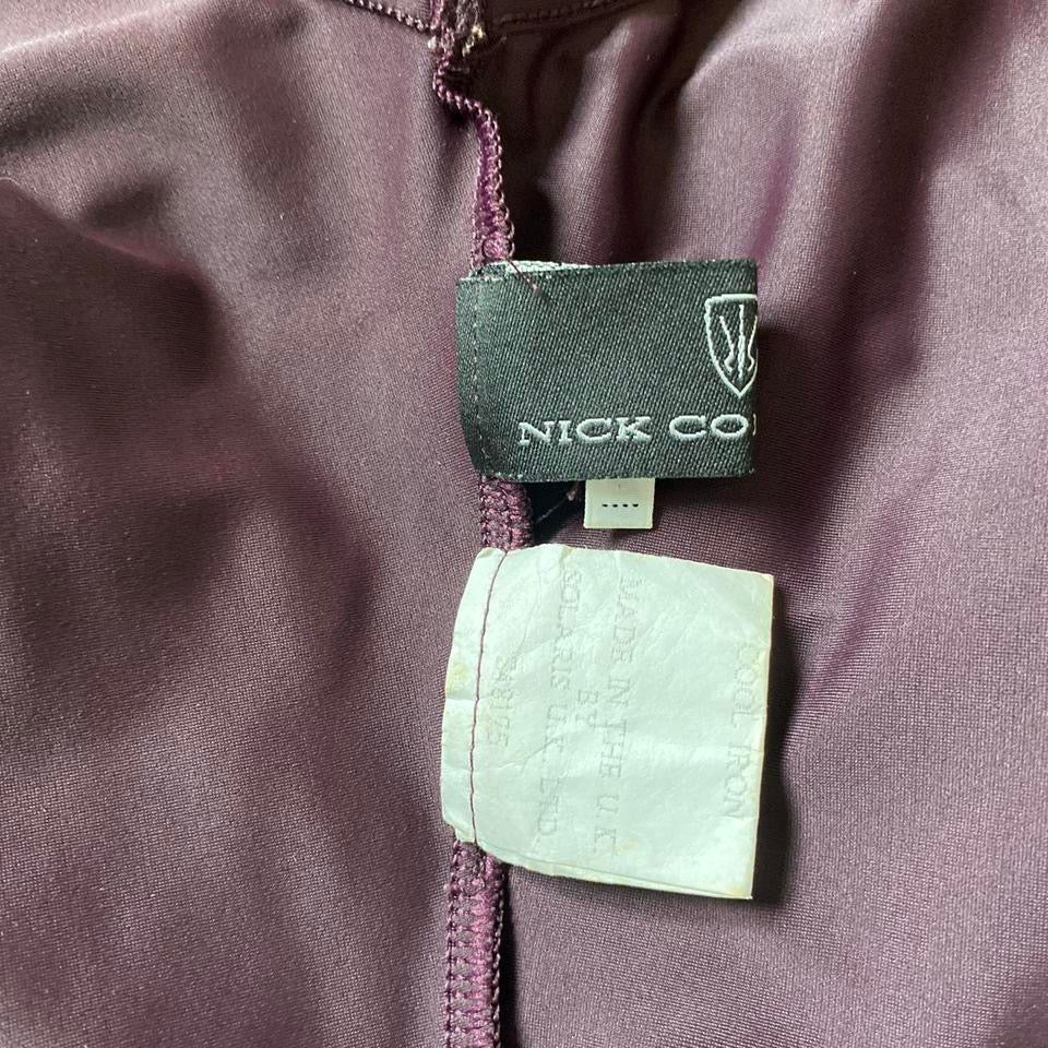 Nick Coleman purple stretch bodycon dress UK 10-12