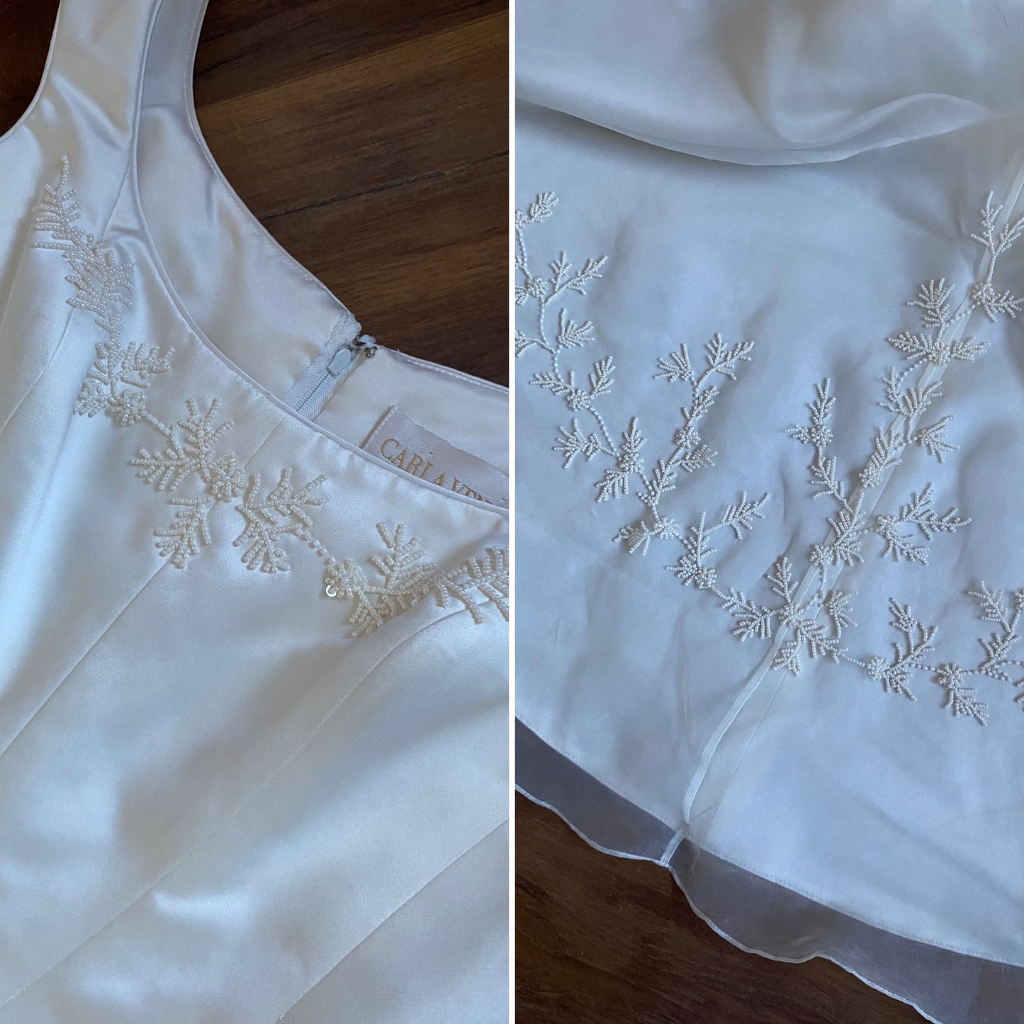Ivory Carla Venessi wedding dress uk 10