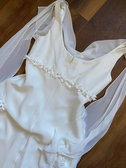 Victoria Jane white ethereal long sleeve wedding dress UK 14