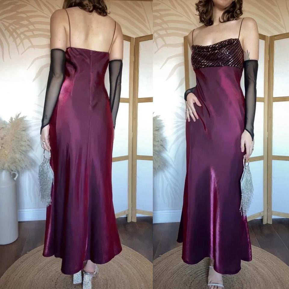 Kaleidoscope shimmery red beaded dress uk 14