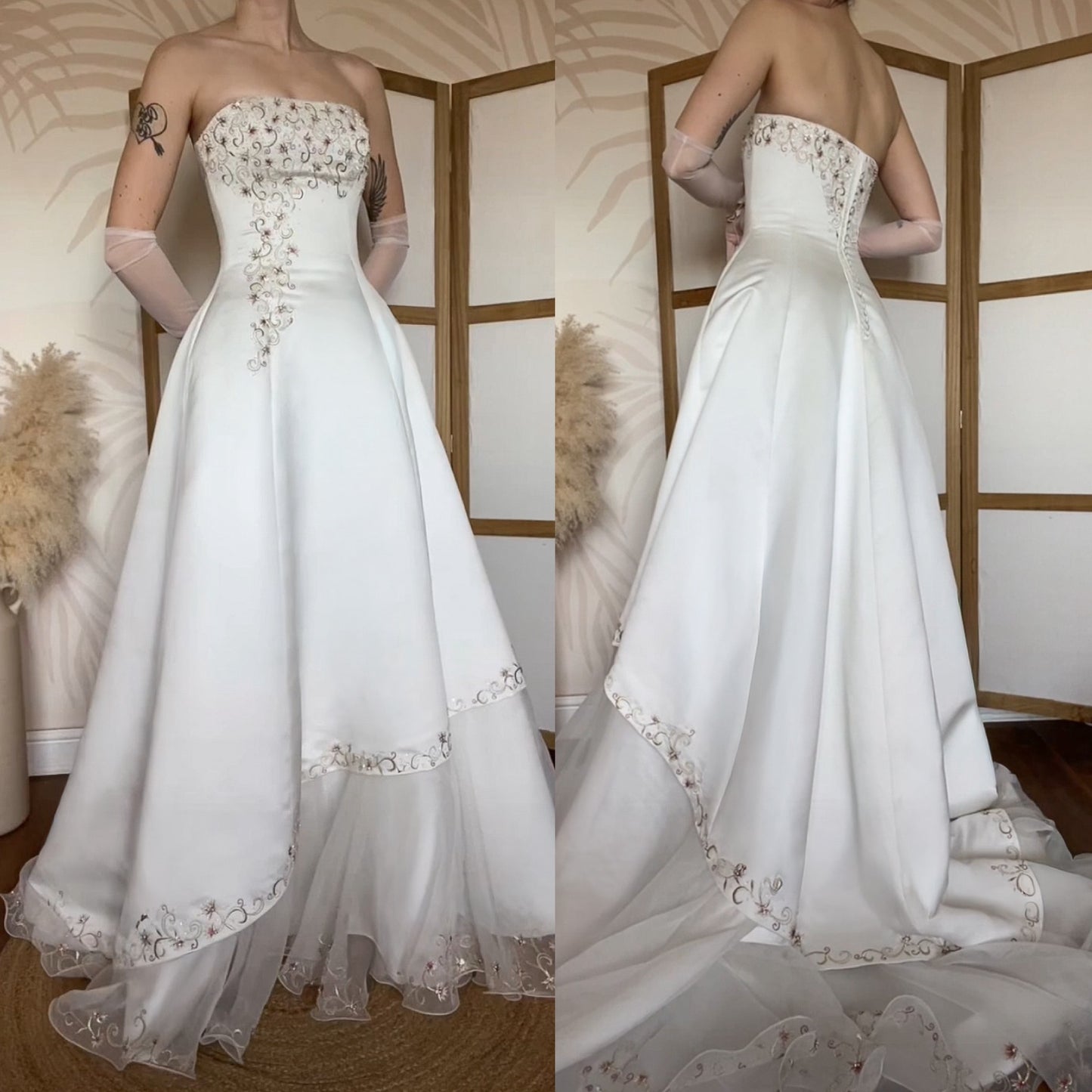 Maggie Sottero strapless a-line wedding dress uk 10