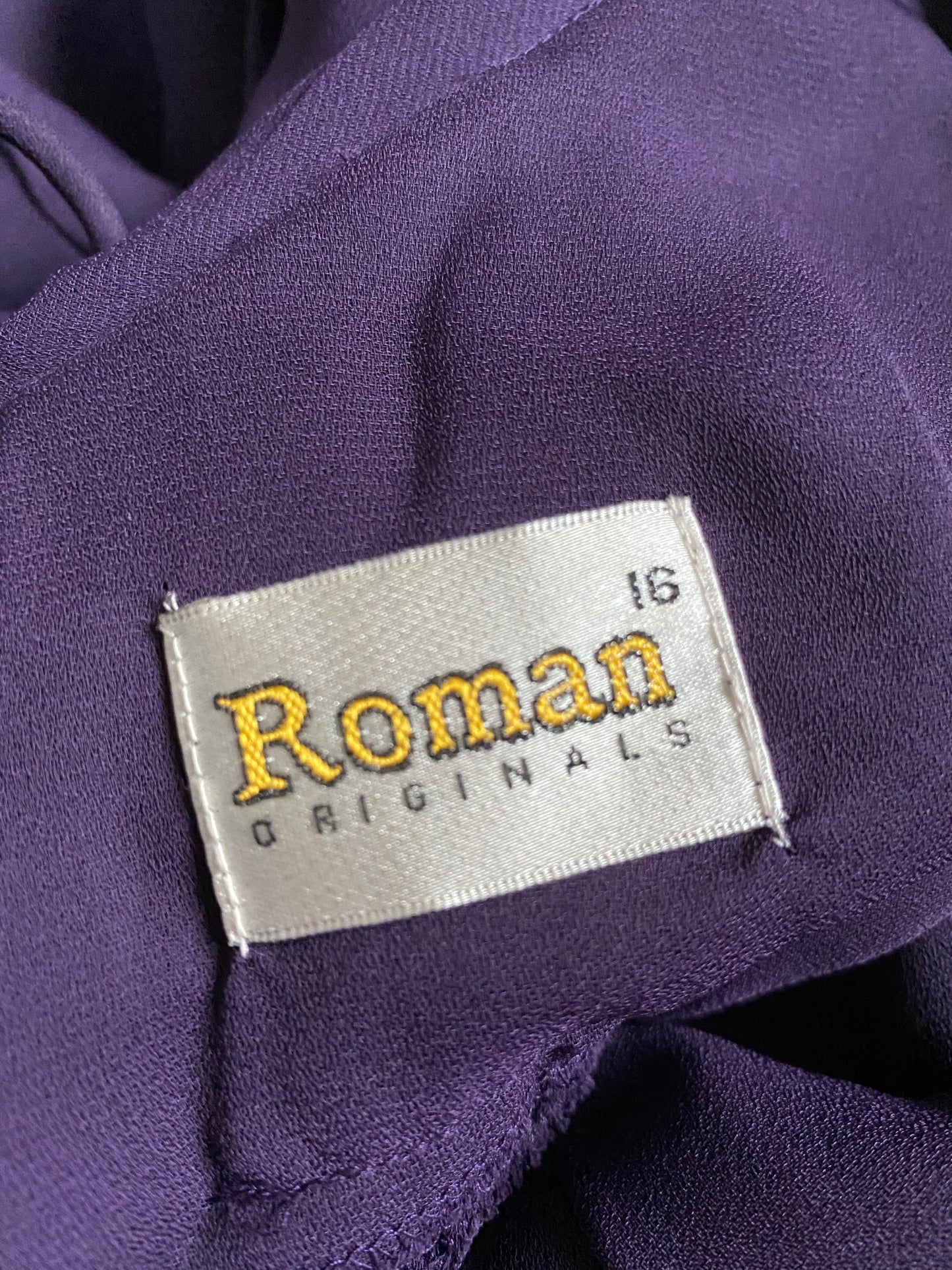 Purple chiffon evening gown UK 16